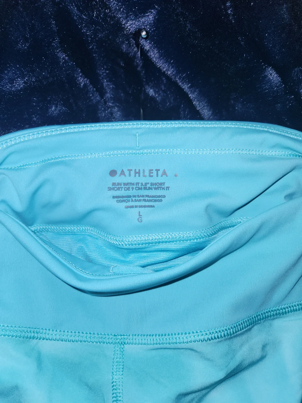 Athleta Aqua Blue Run With It Shorty